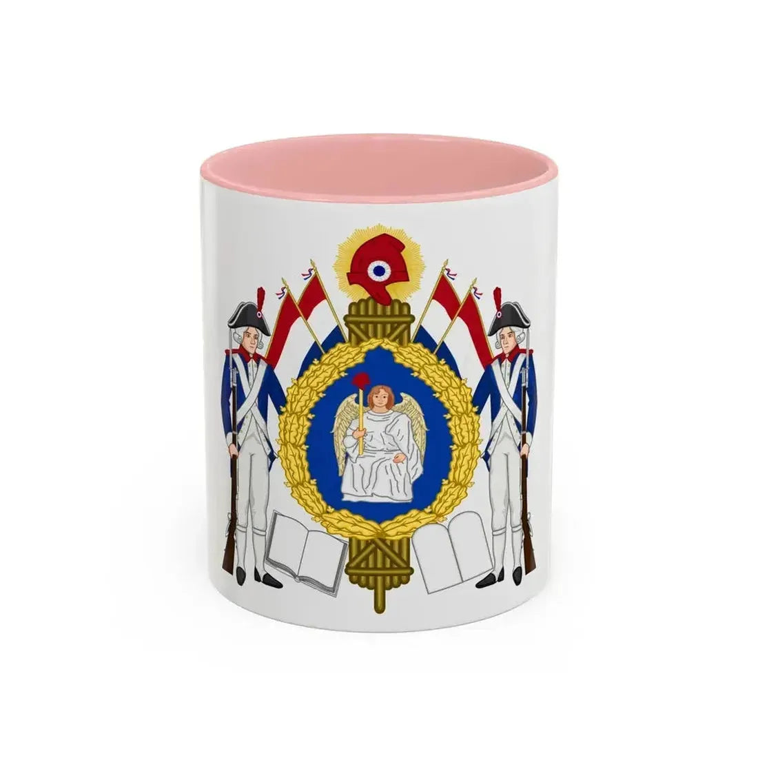 Coat of Arms of the First French Republic - Accent Coffee Mug 11oz Pink - Go Mug Yourself