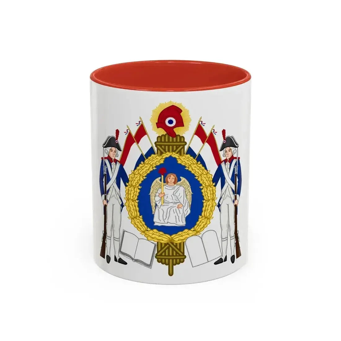 Coat of Arms of the First French Republic - Accent Coffee Mug 11oz Red - Go Mug Yourself