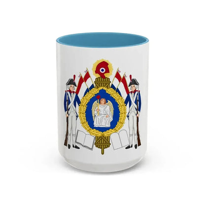 Coat of Arms of the First French Republic - Accent Coffee Mug 15oz Light Blue - Go Mug Yourself