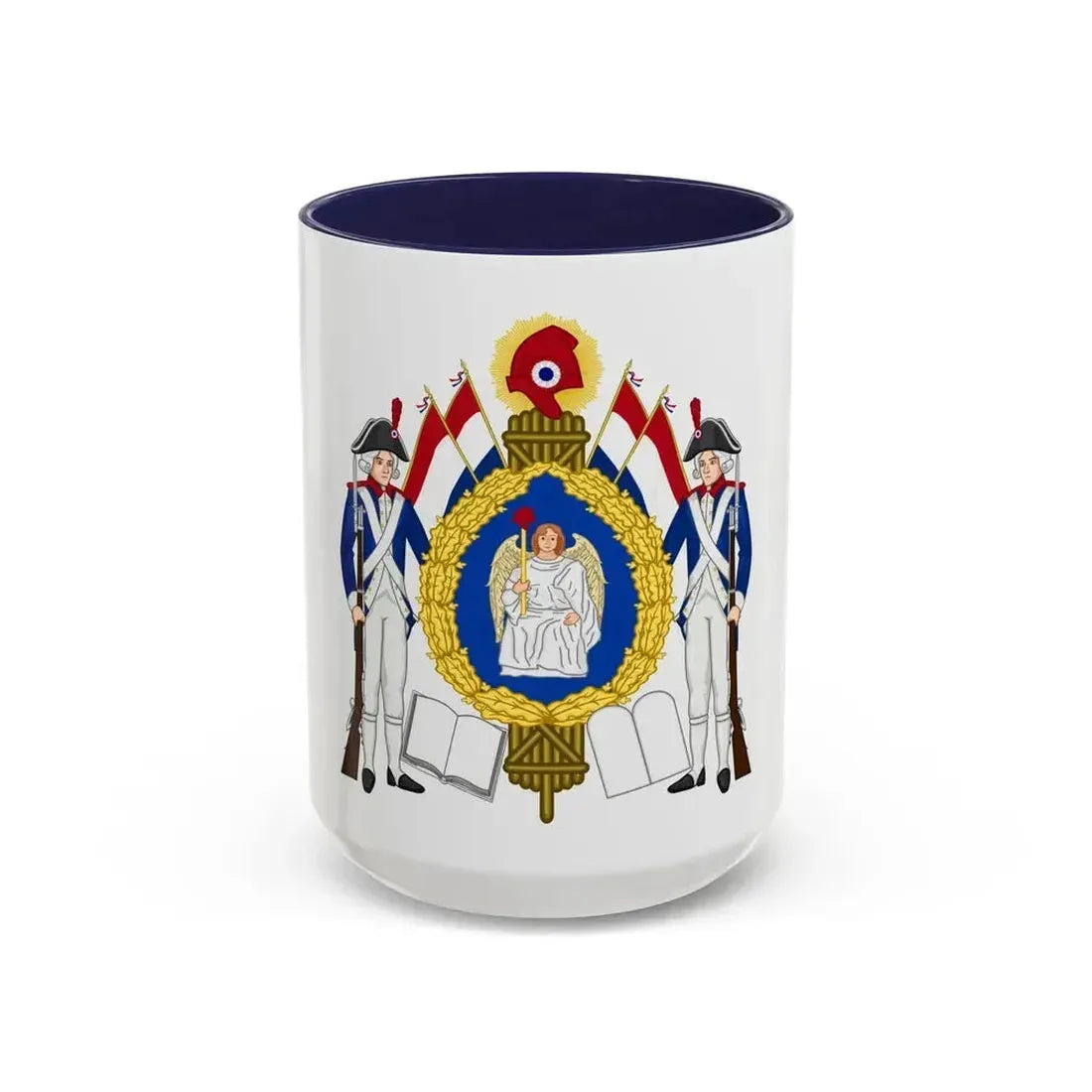 Coat of Arms of the First French Republic - Accent Coffee Mug 15oz Navy - Go Mug Yourself