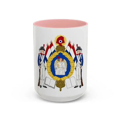 Coat of Arms of the First French Republic - Accent Coffee Mug 15oz Pink - Go Mug Yourself