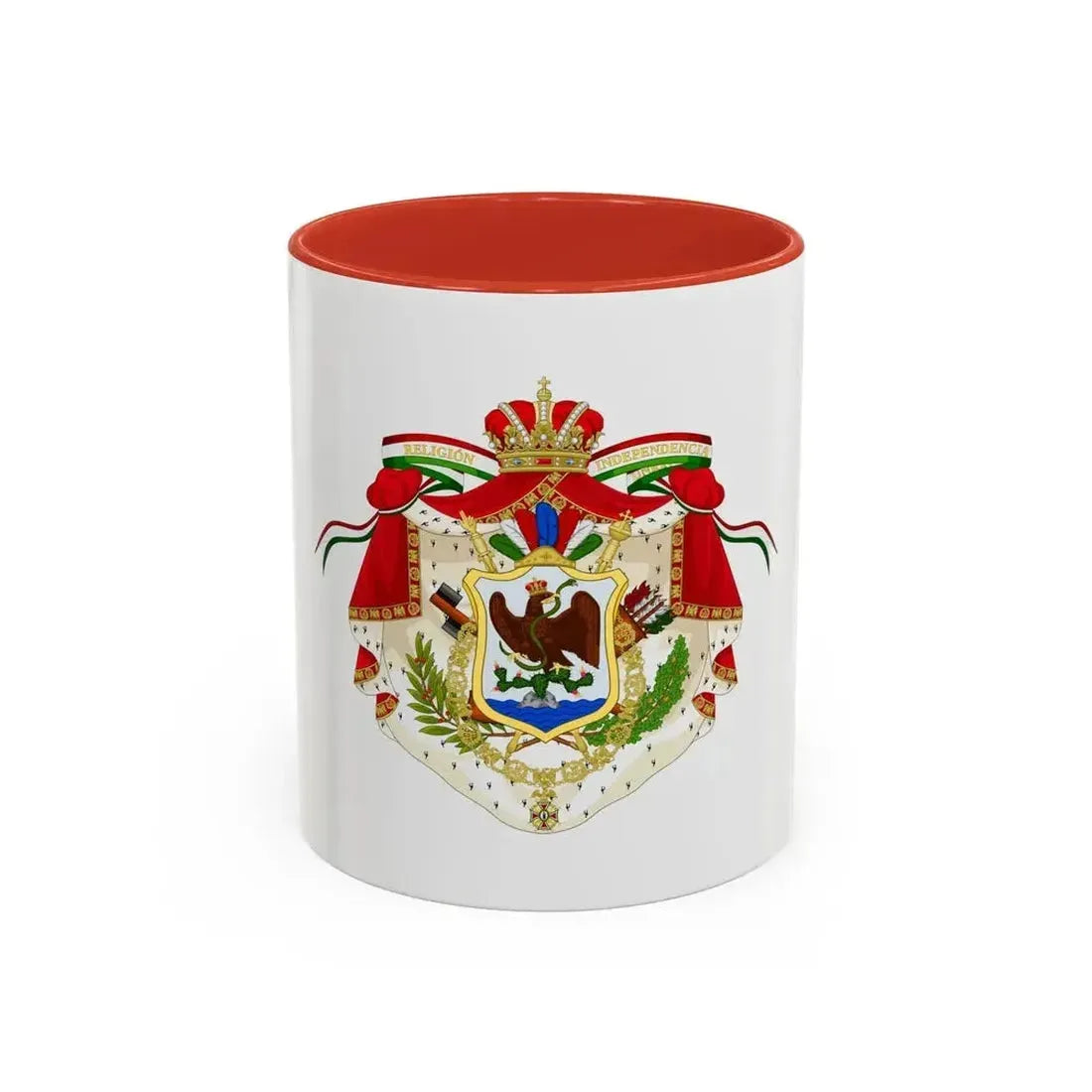 Coat of Arms of the First Mexican Empire - Accent Coffee Mug 11oz Red - Go Mug Yourself