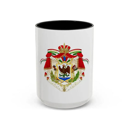 Coat of Arms of the First Mexican Empire - Accent Coffee Mug 15oz Black - Go Mug Yourself