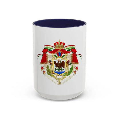Coat of Arms of the First Mexican Empire - Accent Coffee Mug 15oz Navy - Go Mug Yourself