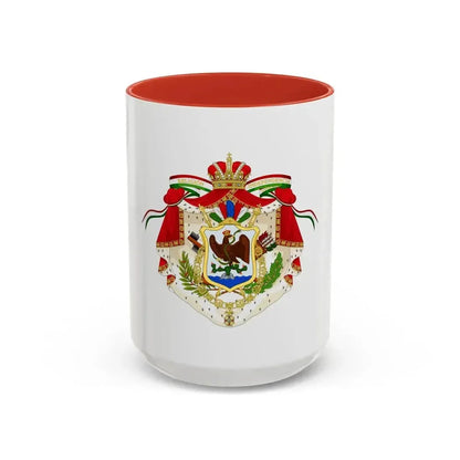 Coat of Arms of the First Mexican Empire - Accent Coffee Mug 15oz Red - Go Mug Yourself