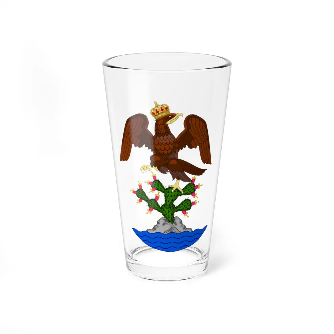 Coat of Arms of the First Mexican Empire (Mexico) (Coat of Arms) Pint Glass 16oz 16oz - Go Mug Yourself