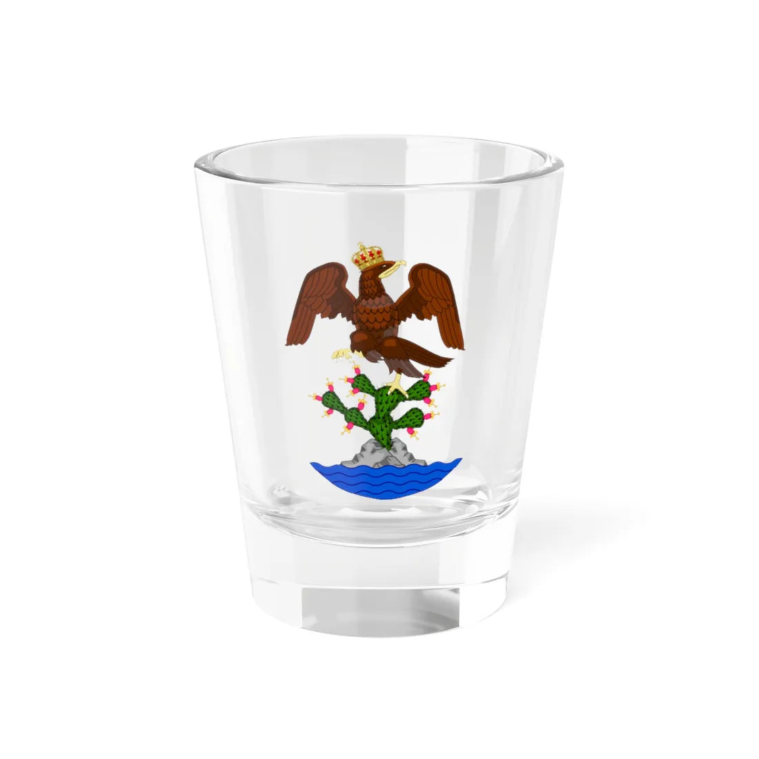 Coat of Arms of the First Mexican Empire (Mexico) (Coat of Arms) Shot Glass 1.5oz 1.5oz - Go Mug Yourself