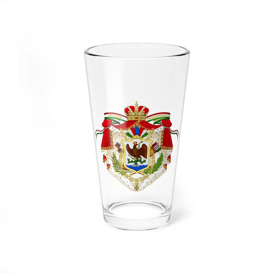 Coat of Arms of the First Mexican Empire - Pint Glass 16oz-16oz-Go Mug Yourself