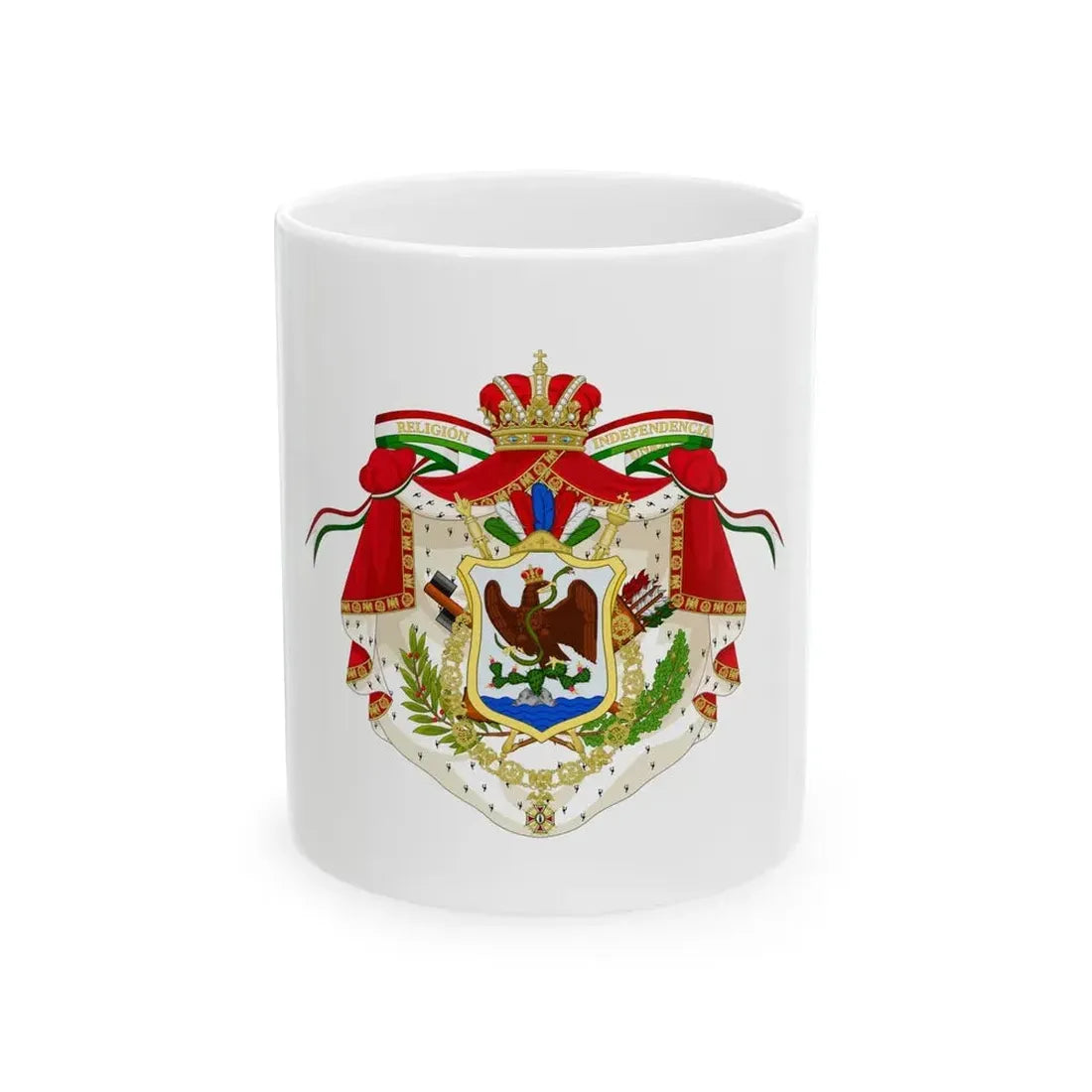 Coat of Arms of the First Mexican Empire - White Coffee Mug 11oz - Go Mug Yourself