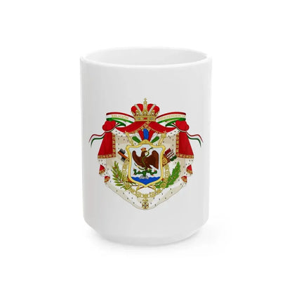 Coat of Arms of the First Mexican Empire - White Coffee Mug 15oz - Go Mug Yourself