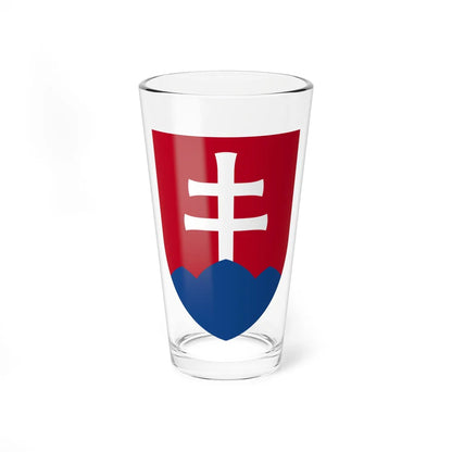 Coat of Arms of the First Slovak Republic (Slovakia) (Coat of Arms) Pint Glass 16oz 16oz - Go Mug Yourself