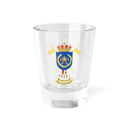 Coat of Arms of the Former 14th Cavalry Regiment Villaviciosa (Spain) (Coat of Arms) Shot Glass 1.5oz 1.5oz - Go Mug Yourself