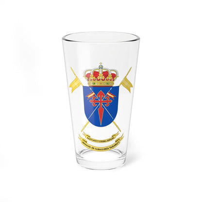 Coat of Arms of the Former 1st Cavalry Brigade Jarama (Spain) (Coat of Arms) Pint Glass 16oz 16oz - Go Mug Yourself
