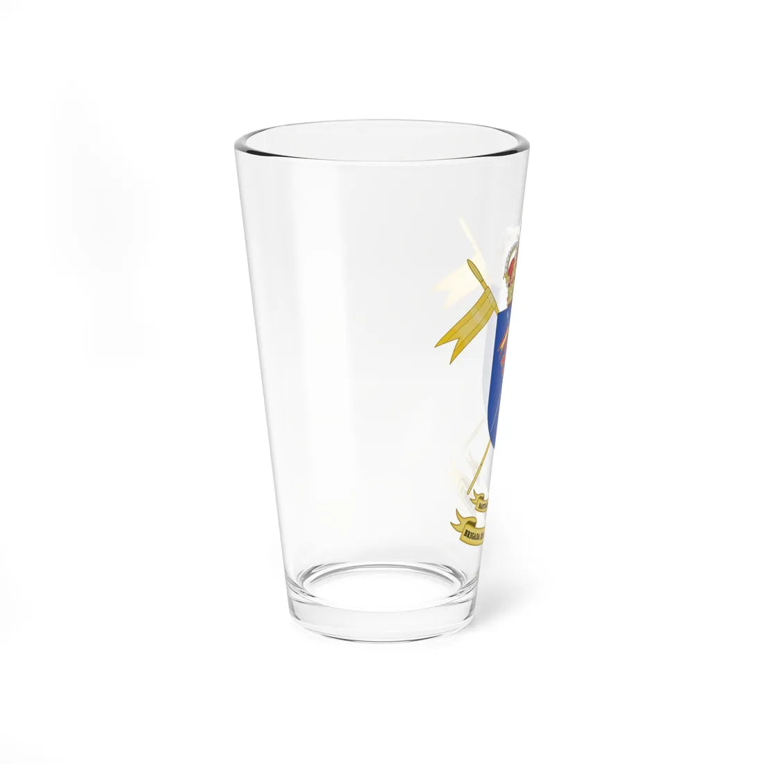 Coat of Arms of the Former 1st Cavalry Brigade Jarama (Spain) (Coat of Arms) Pint Glass 16oz - Go Mug Yourself