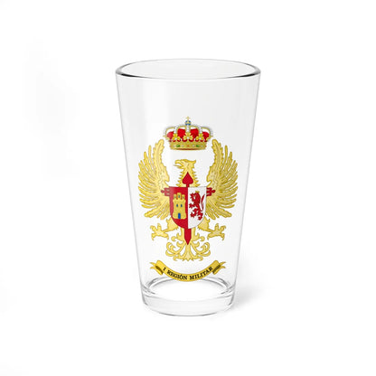 Coat of Arms of the Former 1st Spanish Military Region Until 1984 (Spain) (Coat of Arms) Pint Glass 16oz 16oz - Go Mug Yourself