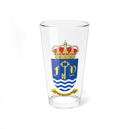 Coat of Arms of the Former 2nd Spanish Military Region 1984-2002 (Spain) (Coat of Arms) Pint Glass 16oz 16oz - Go Mug Yourself