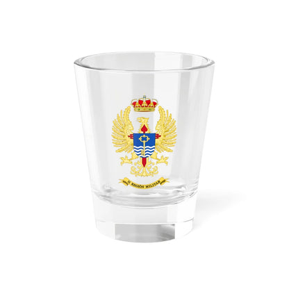 Coat of Arms of the Former 2nd Spanish Military Region Until 1984 (Spain) (Coat of Arms) Shot Glass 1.5oz 1.5oz - Go Mug Yourself