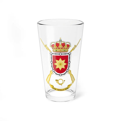 Coat of Arms of the Former 3rd-66 Mountain Hunters Battalion Estella (Spain) (Coat of Arms) Pint Glass 16oz 16oz - Go Mug Yourself