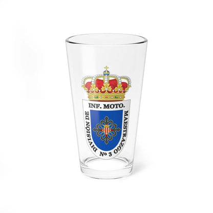 Coat of Arms of the former 3rd Motorized Division Maestrazgo (Spain) (Coat of Arms) Pint Glass 16oz 16oz - Go Mug Yourself