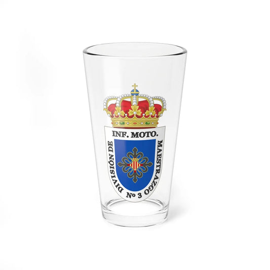 Coat of Arms of the former 3rd Motorized Division Maestrazgo (Spain) (Coat of Arms) Pint Glass 16oz 16oz - Go Mug Yourself