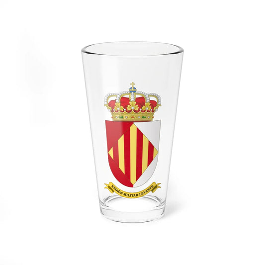 Coat of Arms of the Former 3rd Spanish Military Region 1984-1997 (Spain) (Coat of Arms) Pint Glass 16oz 16oz - Go Mug Yourself