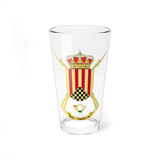 Coat of Arms of the Former 4th Light Infantry Brigade Urgel (Spain) (Coat of Arms) Pint Glass 16oz 16oz - Go Mug Yourself