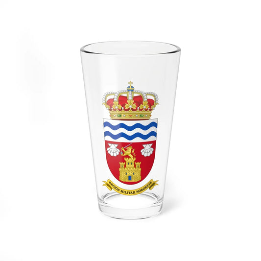 Coat of Arms of the Former 4th Spanish Military Region 1997-2002 (Spain) (Coat of Arms) Pint Glass 16oz 16oz - Go Mug Yourself