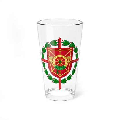 Coat of Arms of the Former 6th Mountain Division Navarra (Spain) (Coat of Arms) Pint Glass 16oz 16oz - Go Mug Yourself