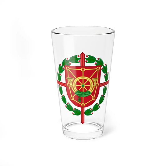 Coat of Arms of the Former 6th Mountain Division Navarra (Spain) (Coat of Arms) Pint Glass 16oz 16oz - Go Mug Yourself