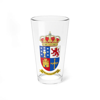 Coat of Arms of the Former 6th Spanish Military Region 1984-1997 (Spain) (Coat of Arms) Pint Glass 16oz 16oz - Go Mug Yourself