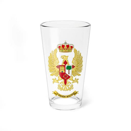 Coat of Arms of the Former 6th Spanish Military Region Until 1984 (Spain) (Coat of Arms) Pint Glass 16oz 16oz - Go Mug Yourself