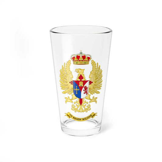 Coat of Arms of the Former 7th Spanish Military Region Until 1984 (Spain) (Coat of Arms) Pint Glass 16oz 16oz - Go Mug Yourself