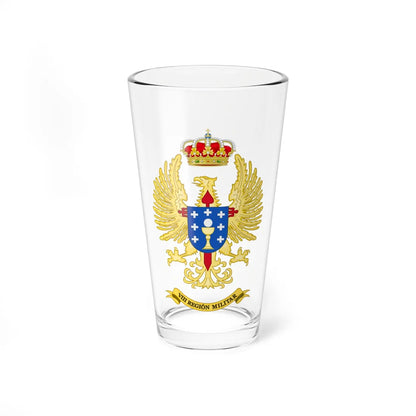 Coat of Arms of the Former 8th Spanish Military Region Until 1984 (Spain) (Coat of Arms) Pint Glass 16oz 16oz - Go Mug Yourself