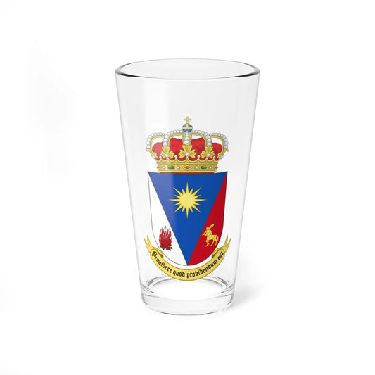 Coat of Arms of the Former Audit Corps Academy of the Spanish Army (Spain) (Coat of Arms) Pint Glass 16oz 16oz - Go Mug Yourself