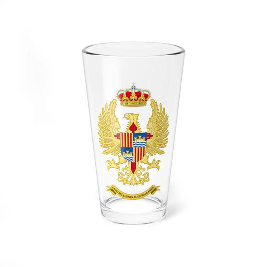 Coat of Arms of the Former General Captaincy of the Balearic Islands Until 1984 (Spain) (Coat of Arms) Pint Glass 16oz 16oz - Go Mug Yourself