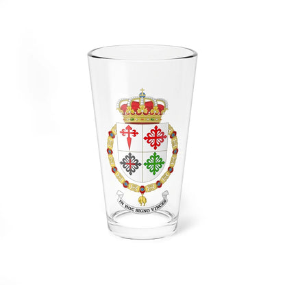 Coat of Arms of the Former Infantry Regiment Ordenes Militares (Spain) (Coat of Arms) Pint Glass 16oz 16oz - Go Mug Yourself