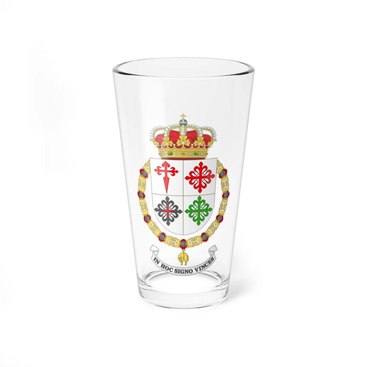 Coat of Arms of the Former Infantry Regiment Ordenes Militares (Spain) (Coat of Arms) Pint Glass 16oz 16oz - Go Mug Yourself
