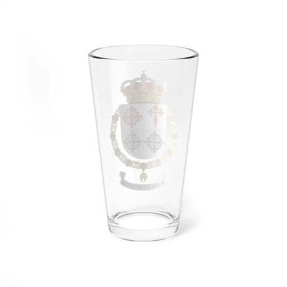 Coat of Arms of the Former Infantry Regiment Ordenes Militares (Spain) (Coat of Arms) Pint Glass 16oz - Go Mug Yourself