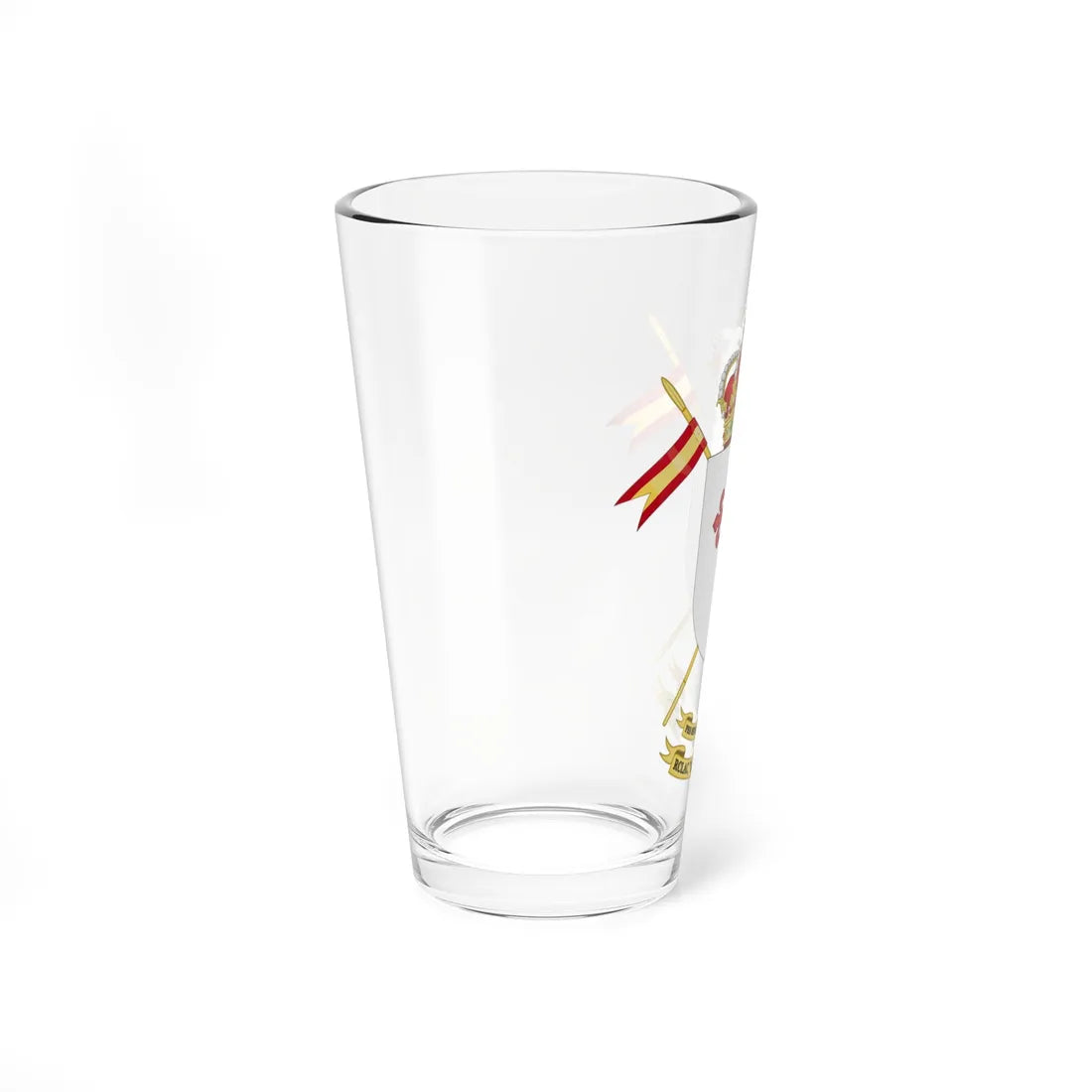 Coat of Arms of the Former1st Light Armored Cavalry Regiment Santiago (Spain) (Coat of Arms) Pint Glass 16oz - Go Mug Yourself