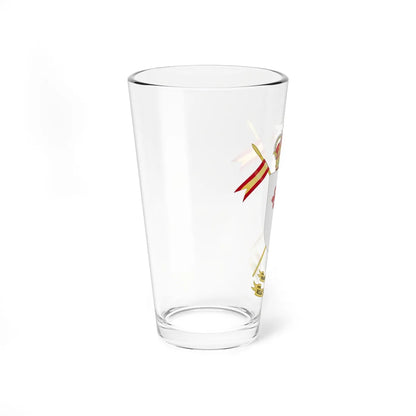 Coat of Arms of the Former1st Light Armored Cavalry Regiment Santiago (Spain) (Coat of Arms) Pint Glass 16oz - Go Mug Yourself