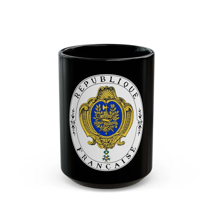 Coat of arms of the French Republic (1905) - Black Coffee Mug-15oz-Go Mug Yourself