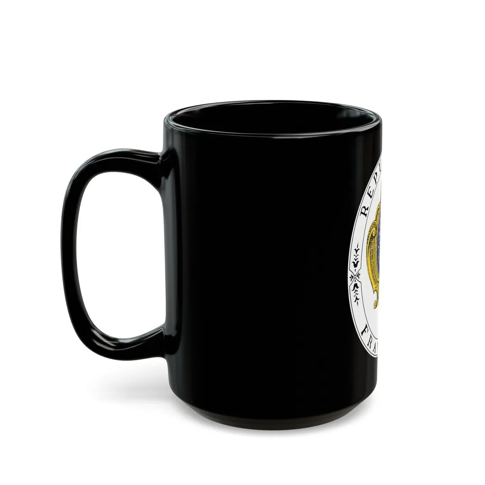 Coat of arms of the French Republic (1905) - Black Coffee Mug-Go Mug Yourself