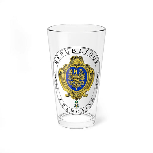 Coat of arms of the French Republic (1905) - Pint Glass 16oz-16oz-Go Mug Yourself