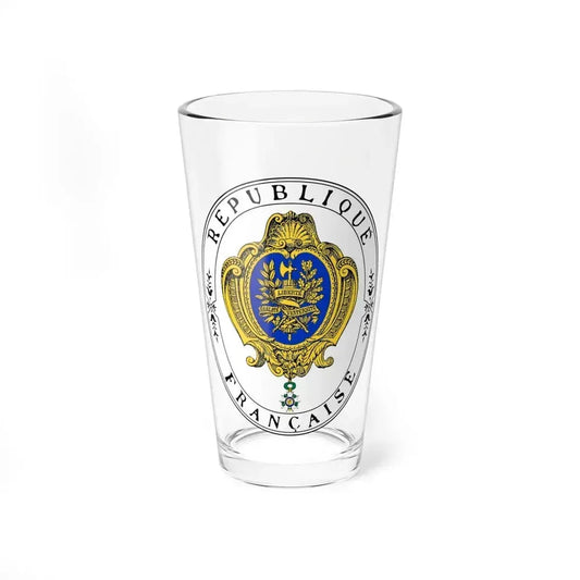 Coat of arms of the French Republic (1905) - Pint Glass 16oz 16oz - Go Mug Yourself