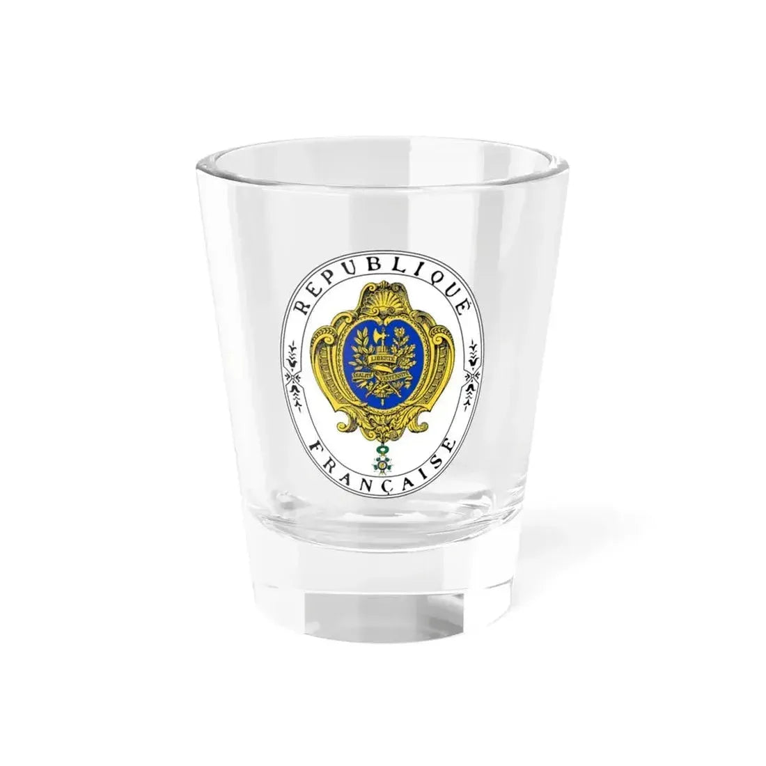 Coat of arms of the French Republic (1905) - Shot Glass 1.5oz 1.5oz - Go Mug Yourself