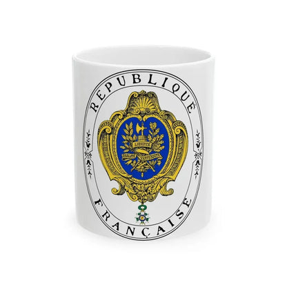 Coat of arms of the French Republic (1905) - White Coffee Mug 11oz - Go Mug Yourself