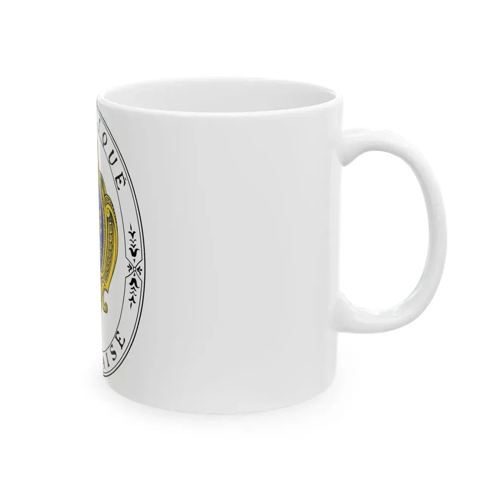 Coat of arms of the French Republic (1905) - White Coffee Mug - Go Mug Yourself