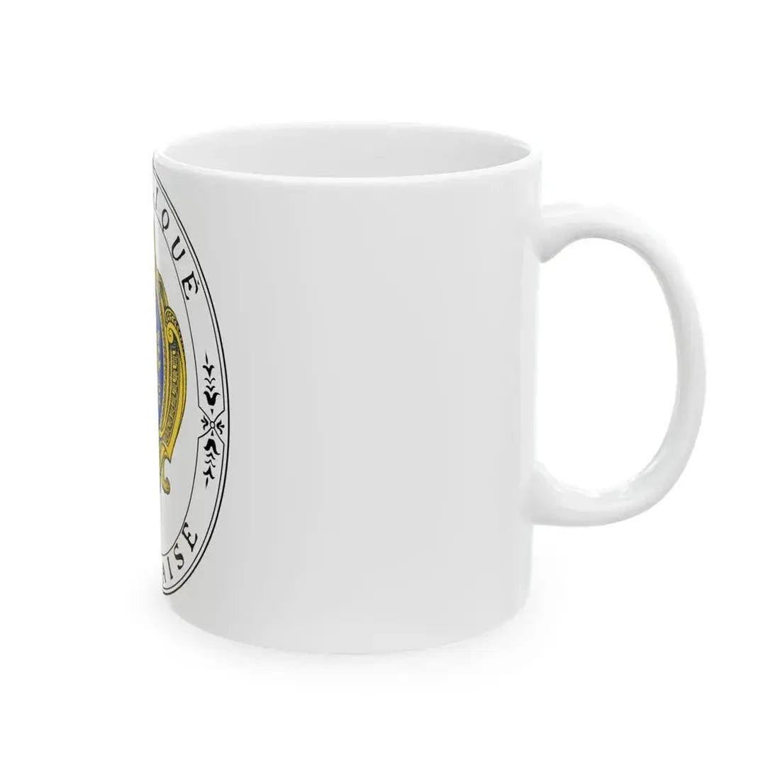 Coat of arms of the French Republic (1905) - White Coffee Mug - Go Mug Yourself