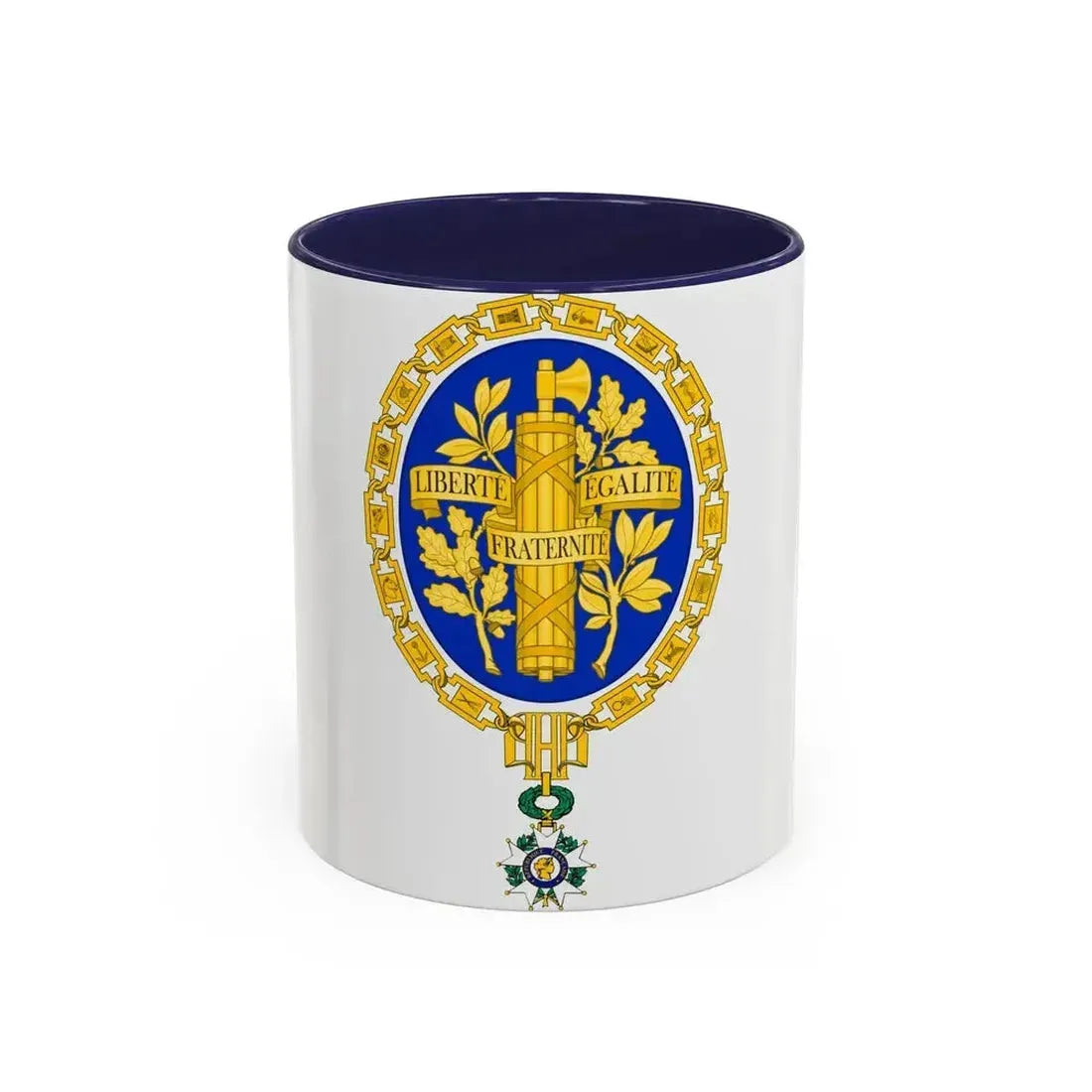 Coat of arms of the French Republic - Accent Coffee Mug 11oz Navy - Go Mug Yourself