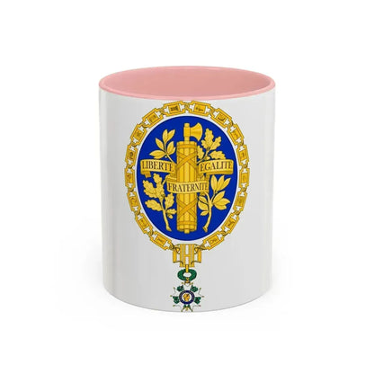 Coat of arms of the French Republic - Accent Coffee Mug 11oz Pink - Go Mug Yourself
